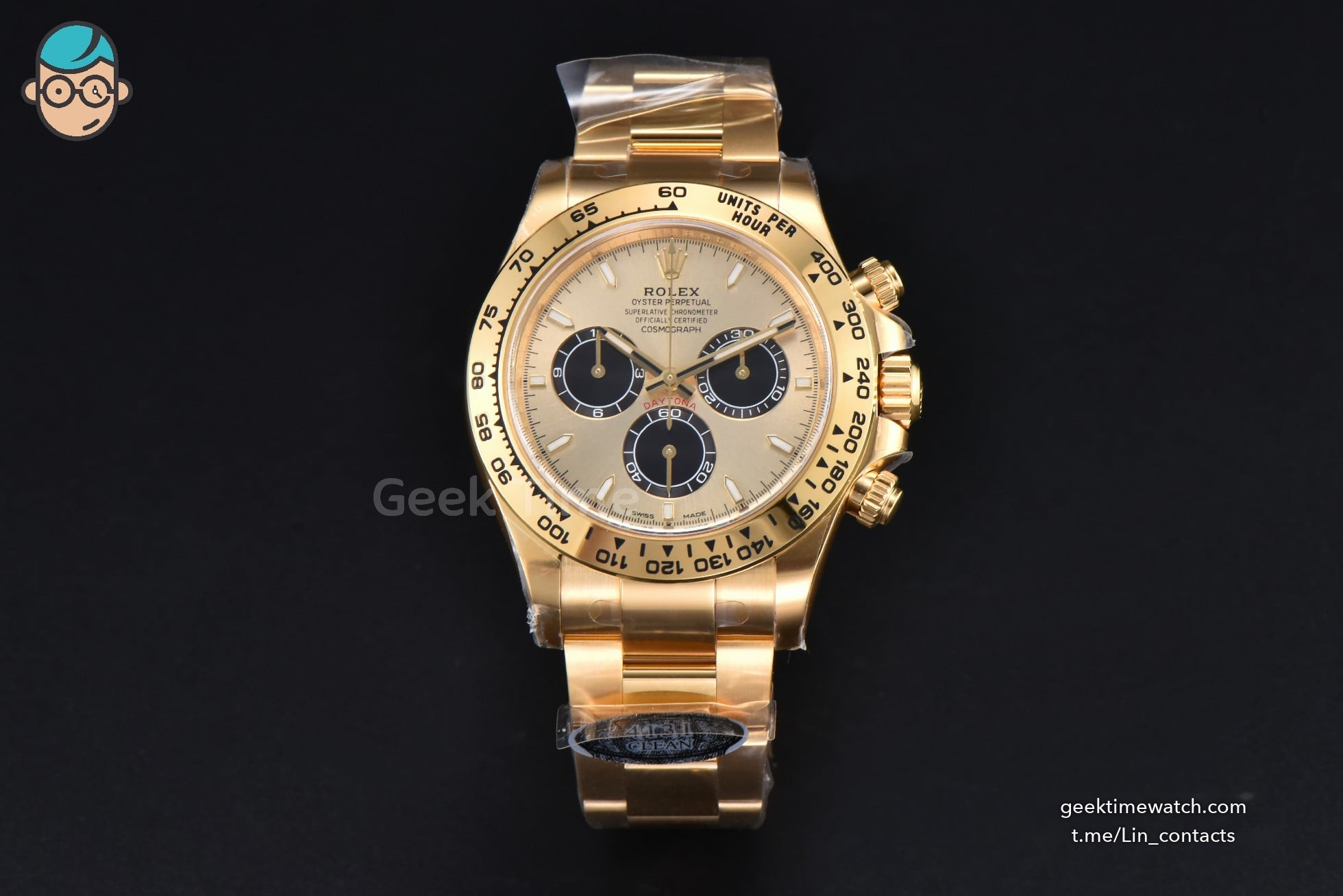 Daytona 126508 YG 40mm Clean YG Black Subdial YG Bracelet DD4131