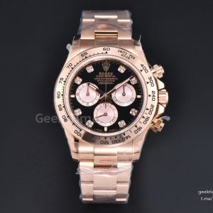 Daytona 126515 40mm 904L RG BPF Black Dial RG Subdial Diamond Marker RG Bracelet SH4131