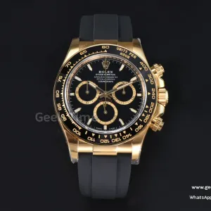 Daytona 126518 40mm Clean YG Black Bezel Black Subdial Oysterflex Strap DD4131