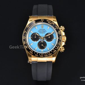 Daytona 126518 40mm UFO YG Tiffany Blue Dial Black Subdial Oysterflex Strap UF4131(Free Sprung)