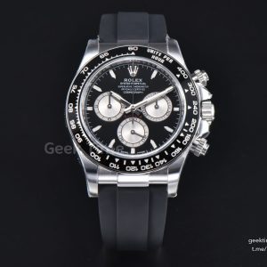 Daytona 126519 40mm Clean SS Black Dial Silver Subdial Oysterflex Strap DD4131
