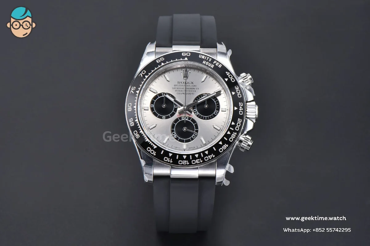Daytona 126519 40mm SS BPF Black Bezel Grey Dial Black Subdial Black Oysterflex Strap SH4131