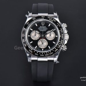 Daytona 126519 40mm SS BPF Black Dial Sliver Subdial Black Oysterflex Strap SH4131