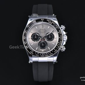 Daytona 126519 40mm UFO Gray Black Subdial Oysterflex Strap UF4131(Free Sprung)