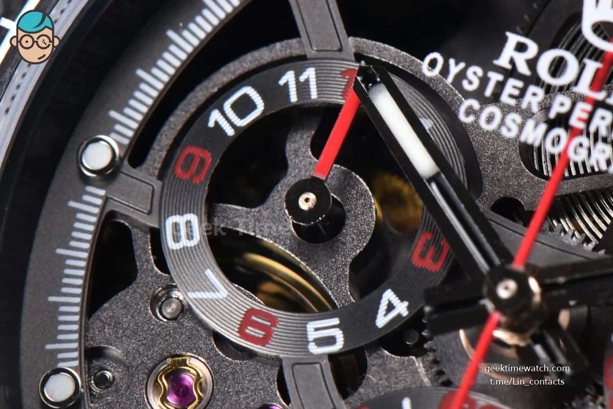 Daytona Montoya Carbon Fiber 40mm DIWF Skeleton Dial Red Hand Black Nylon Strap 4130