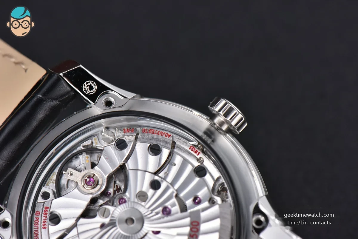De Ville Hour Vision VSF 41MM Blue Dial Black Croco Strap A8500