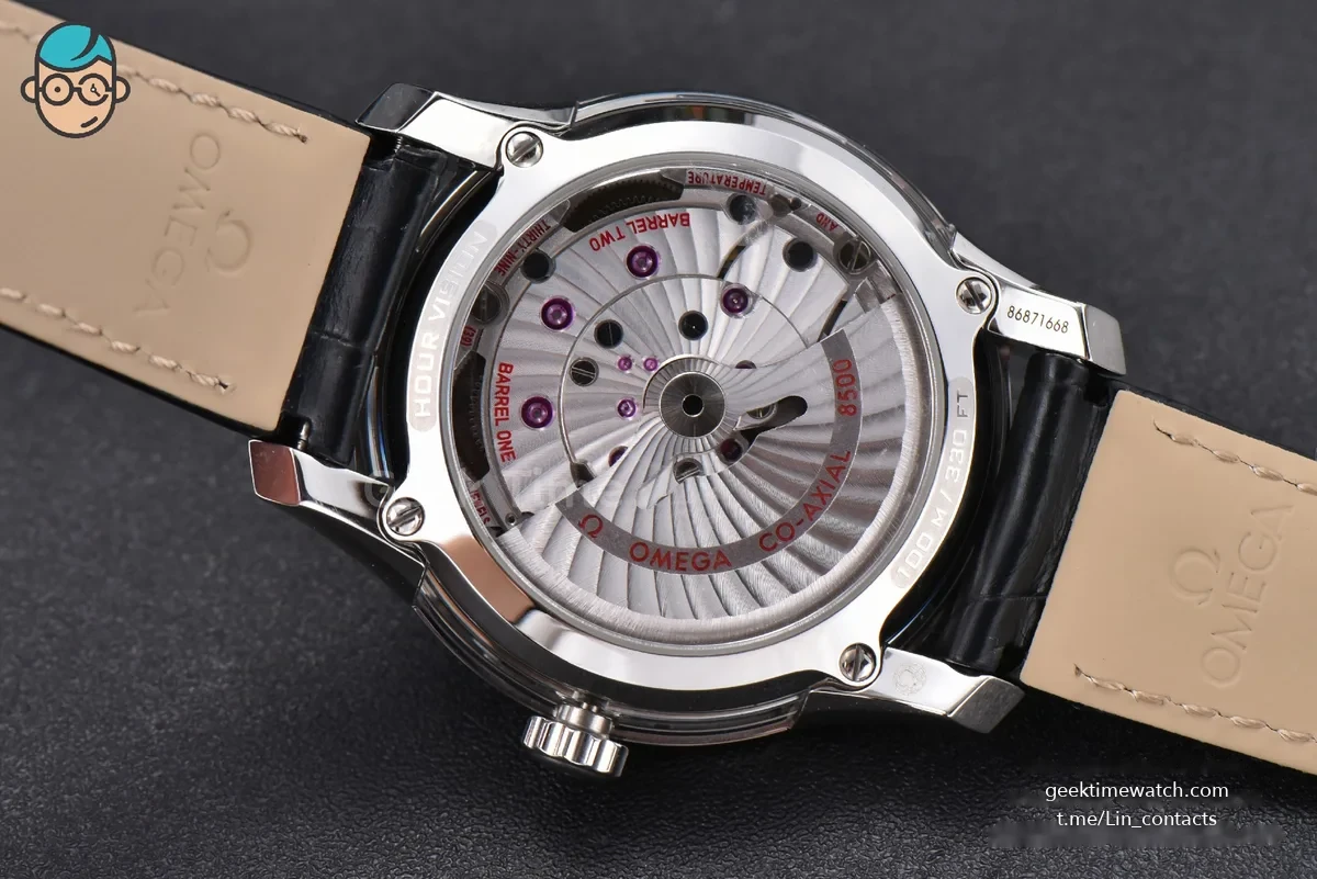 De Ville Hour Vision VSF 41MM Blue Dial Black Croco Strap A8500