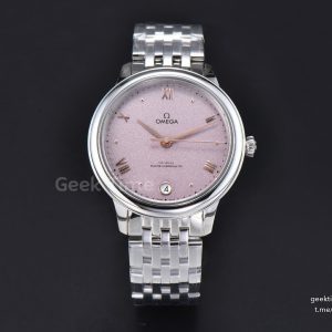De Ville Ladies Prestige 34mm VSF Pink Dial SS Bracelet A8800