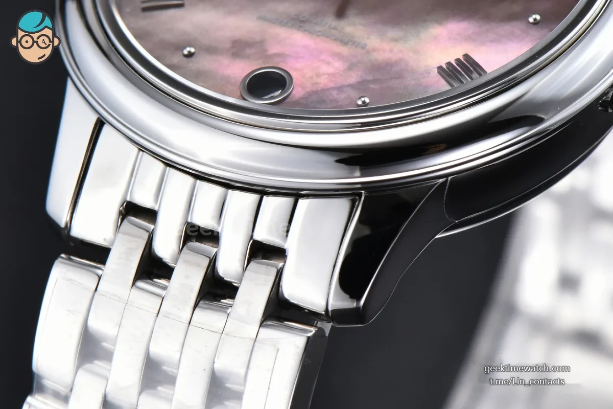 De Ville Ladies Prestige 34mm VSF Pink MOP Dial SS Bracelet A8800