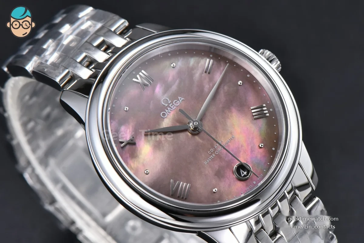 De Ville Ladies Prestige 34mm VSF Pink MOP Dial SS Bracelet A8800