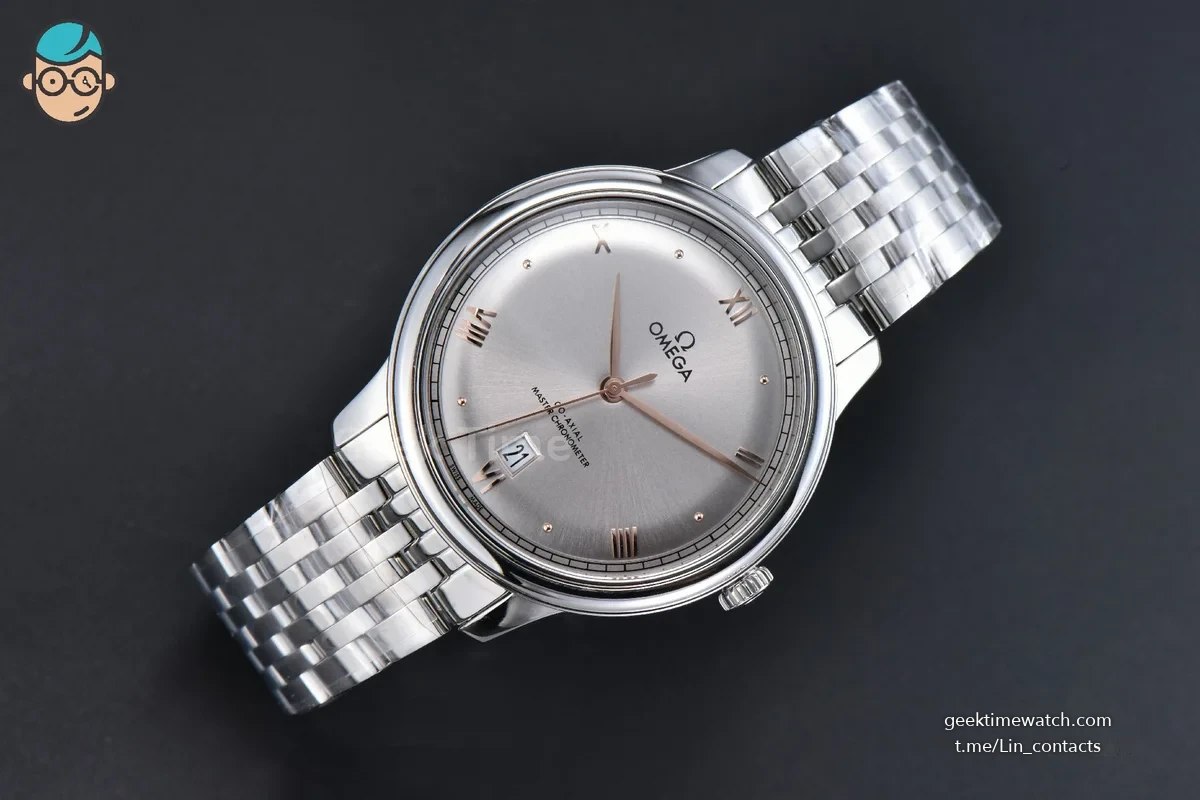 De Ville Prestige 40mm VSF Gray Dial YG Roma Marker SS Bracelet A8800