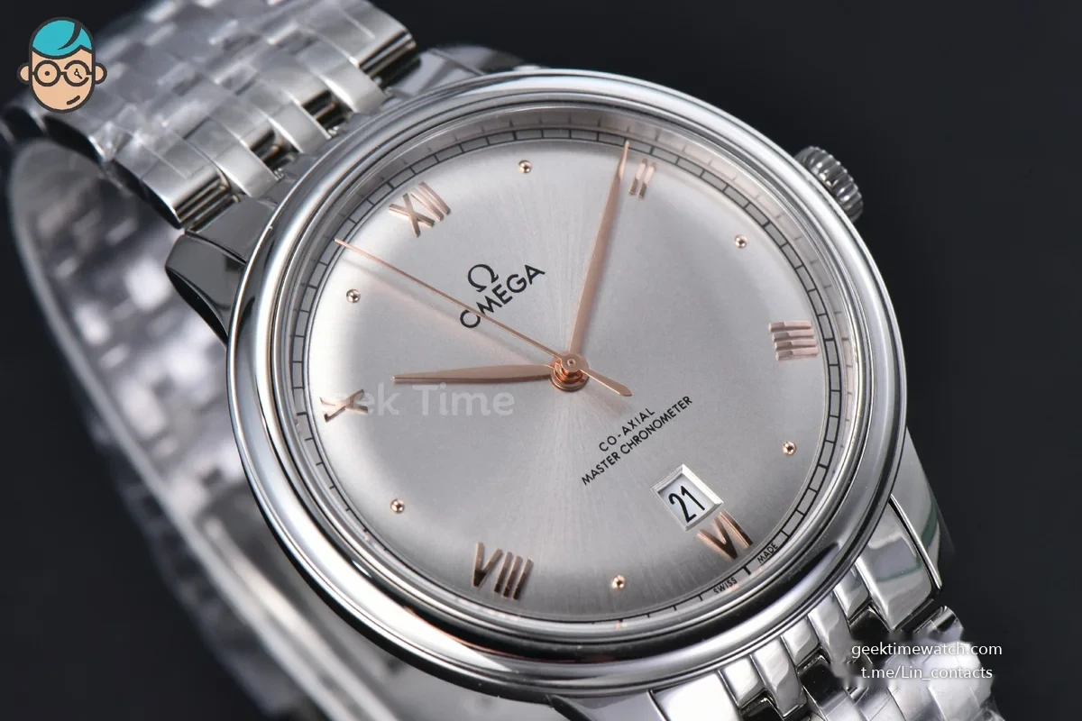De Ville Prestige 40mm VSF Gray Dial YG Roma Marker SS Bracelet A8800