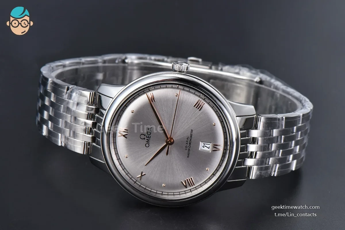 De Ville Prestige 40mm VSF Gray Dial YG Roma Marker SS Bracelet A8800