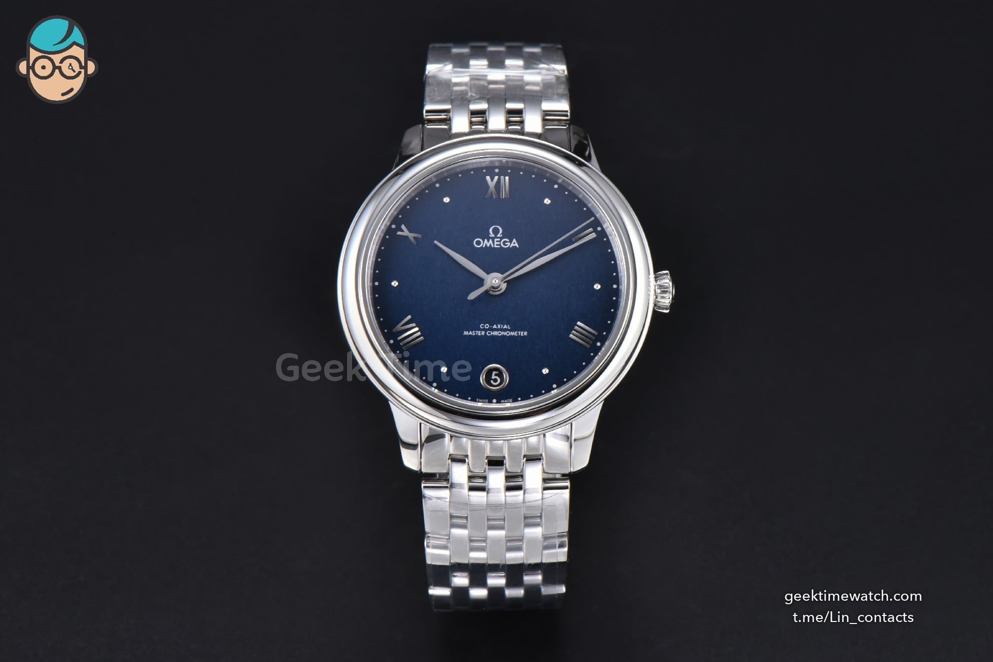 De Ville Prestige Ladies 34mm VSF Blue Dial Bracelet A8800