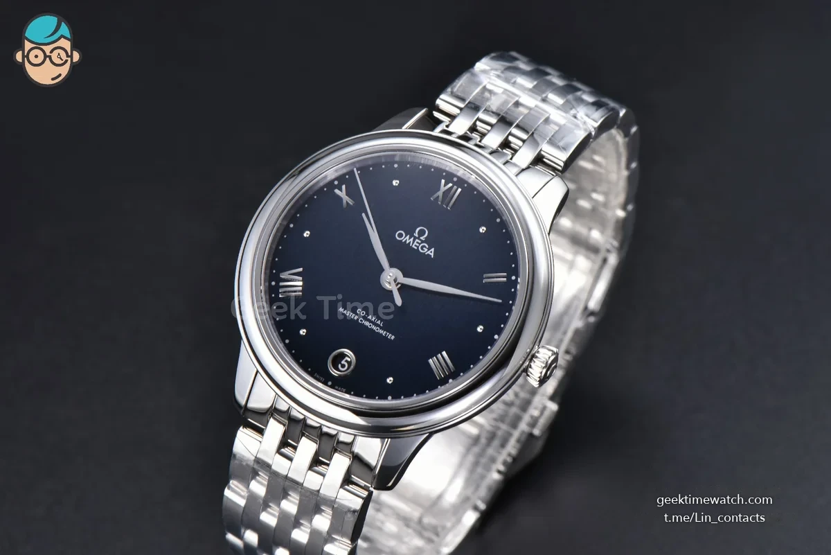 De Ville Prestige Ladies 34mm VSF Blue Dial Bracelet A8800