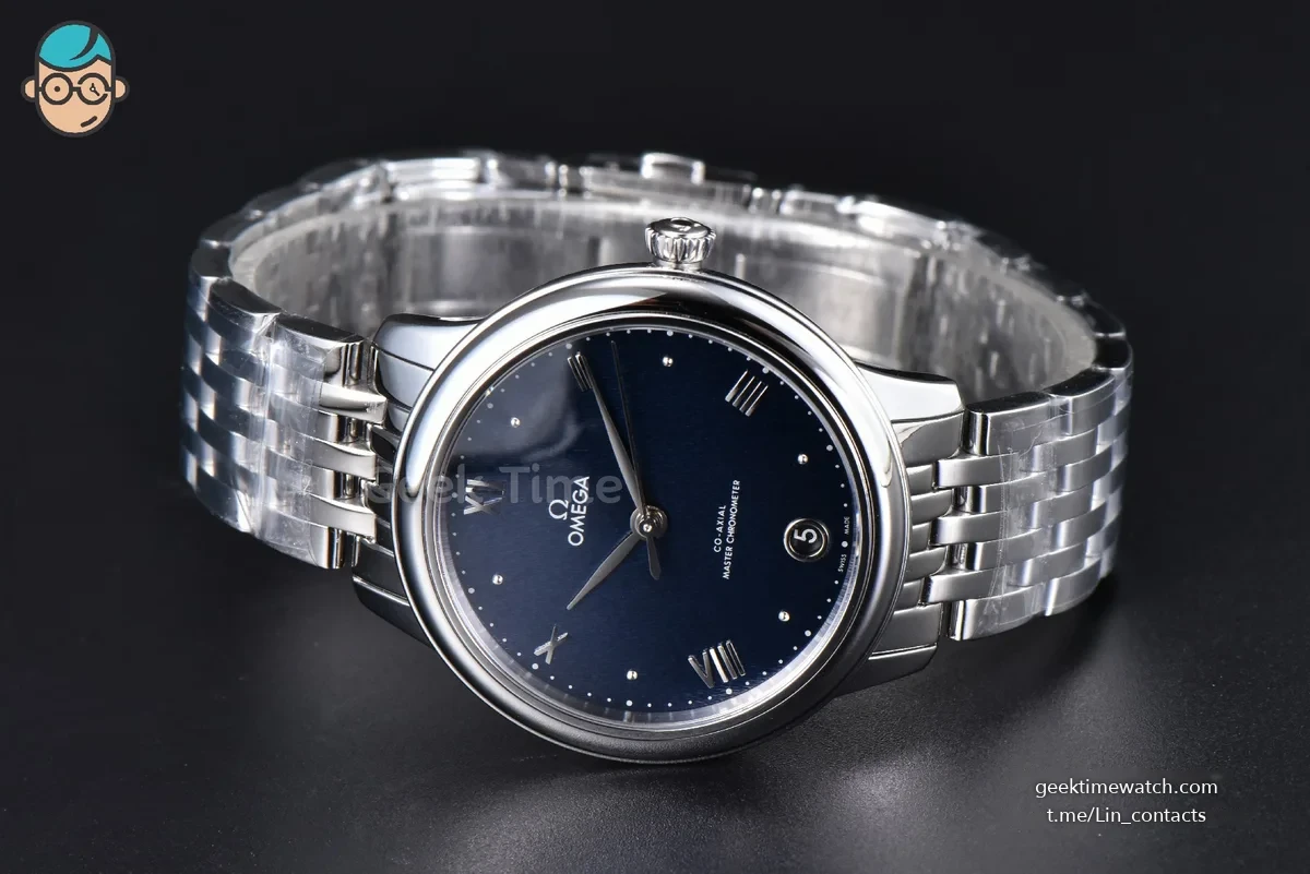 De Ville Prestige Ladies 34mm VSF Blue Dial Bracelet A8800