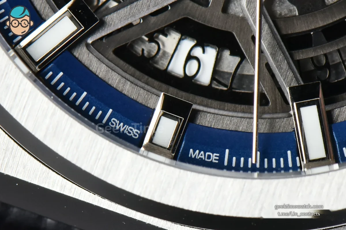 Defy Classic LF 41MM Skeleton Blue Dial Blue Gummy Strap A2892