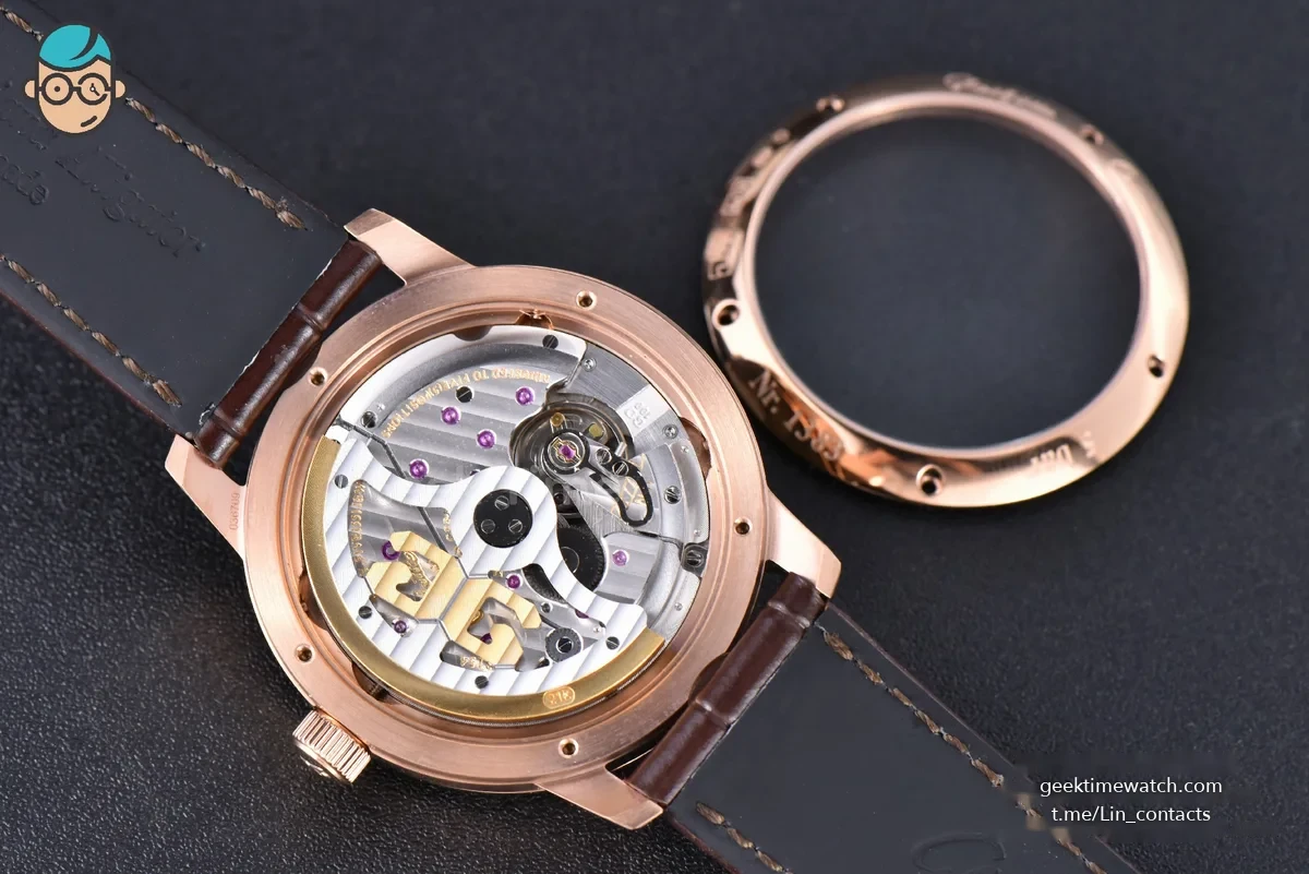 Excellence Panorama V9F 40MM RG Date Moonphase White Dial Brown Leather Strap A100