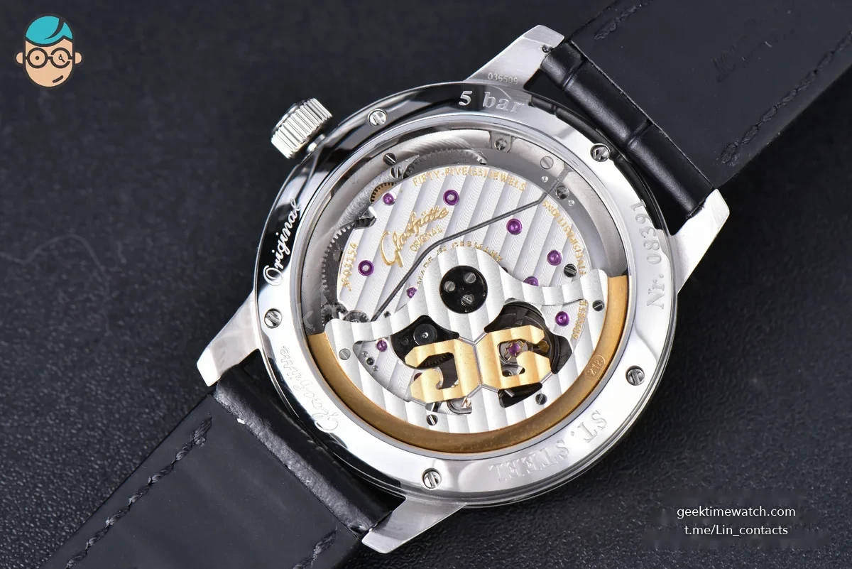 Excellence Panorama V9F 40MM SS Date Moonphase White Dial Black Leather Strap A100