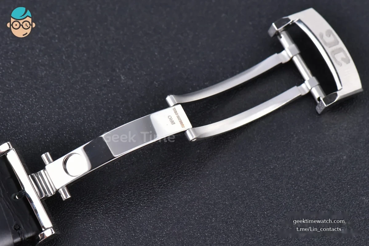 Excellence Panorama V9F 40MM SS Date Moonphase White Dial Black Leather Strap A100