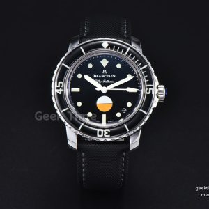 Fifty Fathoms 41mm ZF Black Dial Nylon Strap A23J