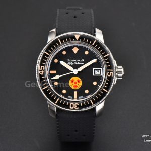Fifty Fathoms 5008D ‘No Rad’ 40mm GSF Black Dial Black Rubber Strap A1151