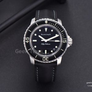 Fifty Fathoms Black ZF 45MM Black Dial SS Bracelet A2836