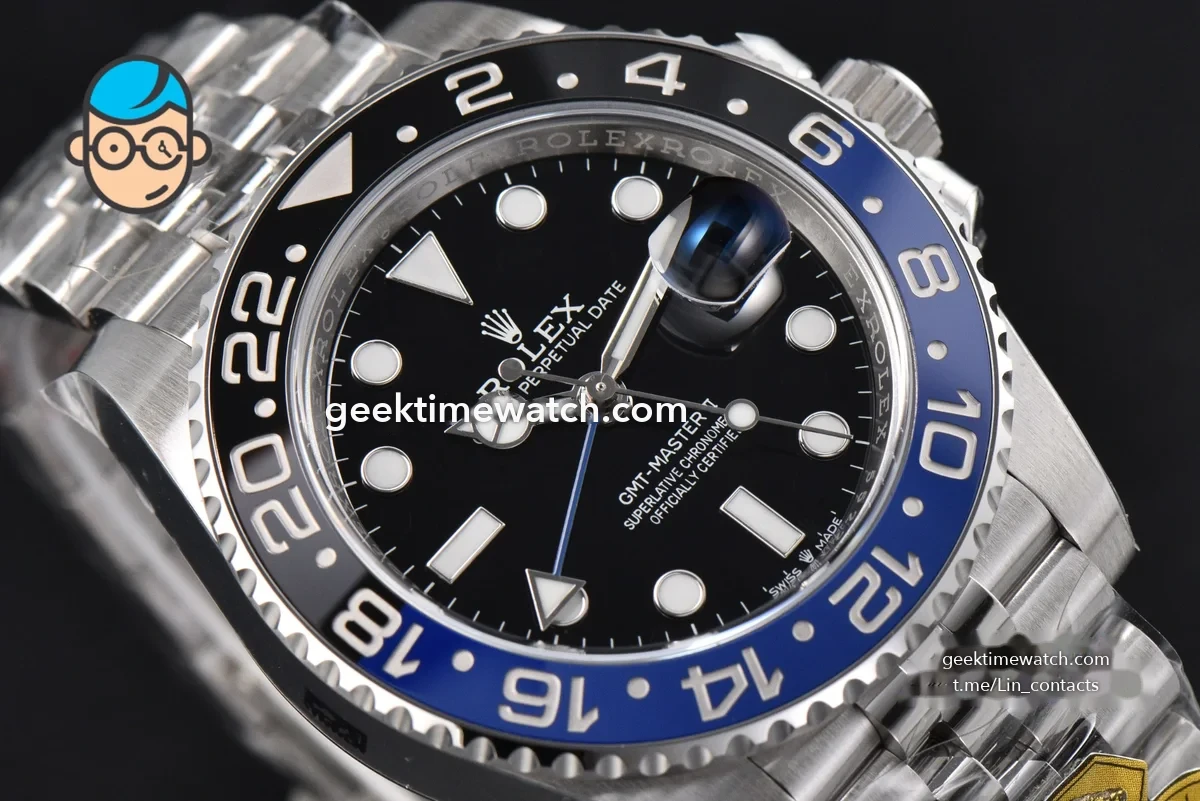 GMT Master 126710 BLNR Batgirl Gold Factory Blue/Black Bezel Jubilee bracelet V4