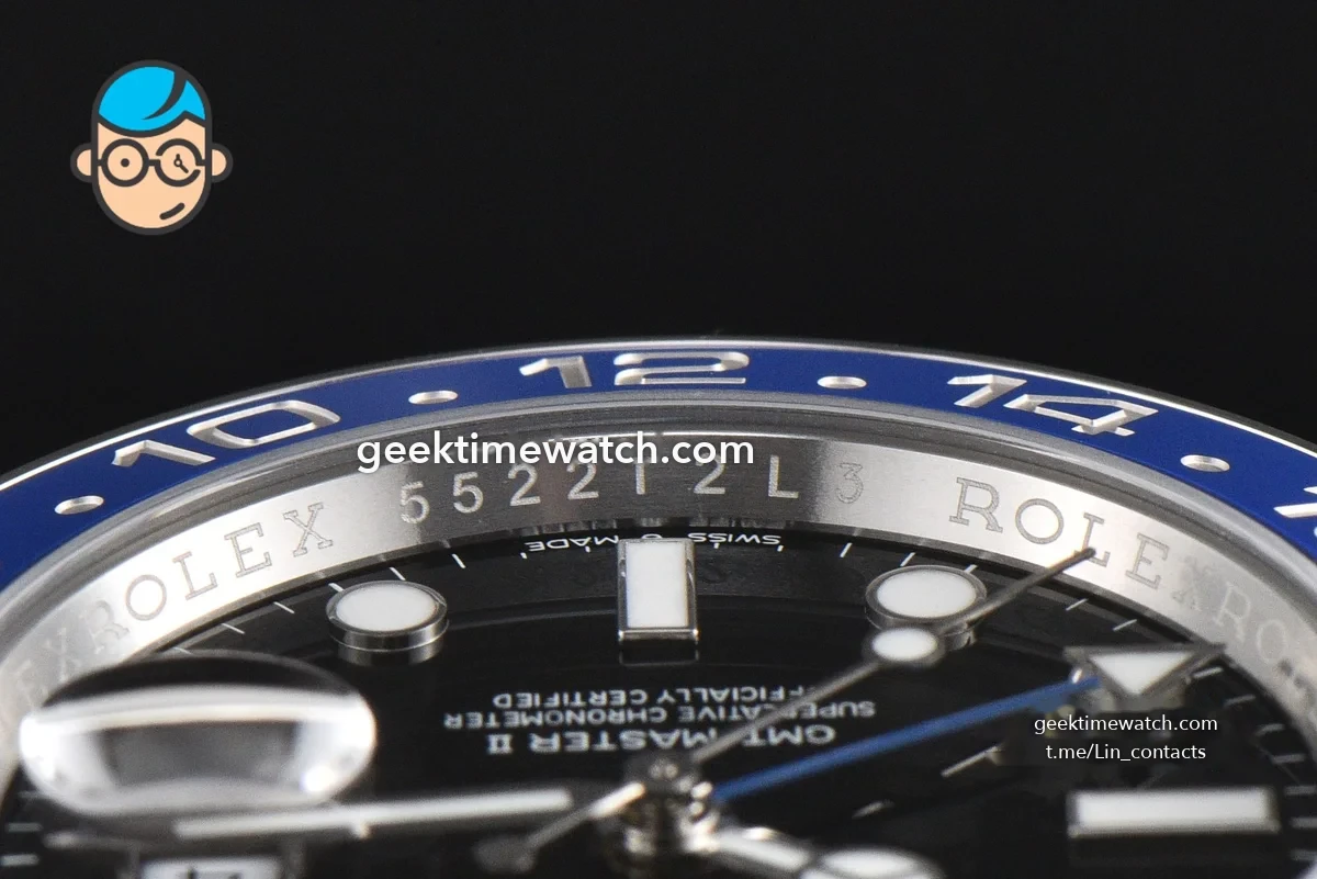 GMT Master 126710 BLNR Batgirl Gold Factory Blue/Black Bezel Jubilee bracelet V4