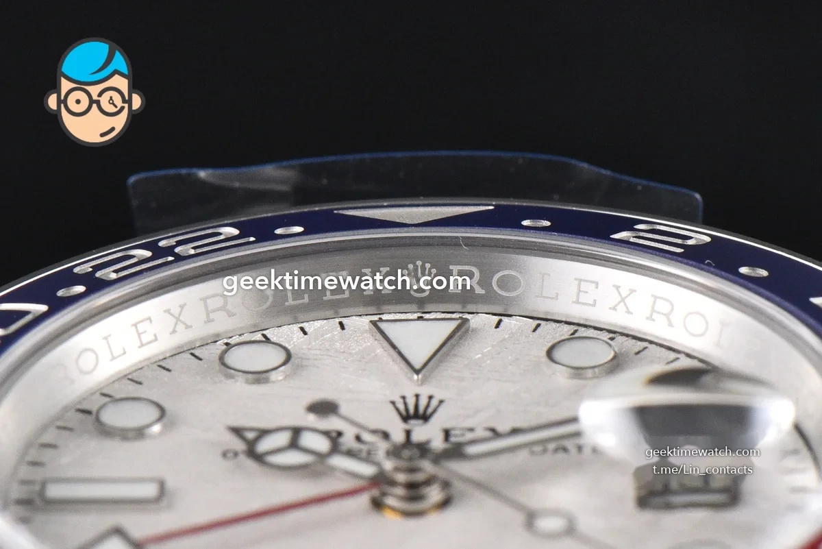 GMT Master 126710 BLRO Pepsi Gold Factory Meteorite Red/Blue Bezel Jubilee Bracelet V4 Weighted