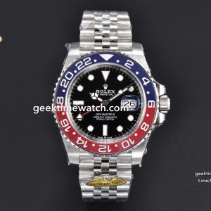 GMT Master 126710 BLRO Pepsi Gold Factory Red/Blue Bezel Jubilee Bracelet V4
