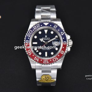 GMT Master 126710 BLRO Pepsi Gold Factory (weighted version only in pepsi blue dial oyster bracelet))