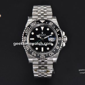 GMT Master 126710 GRNR Bruce Wayne Gold Factory Black/Gray Bezel Jubilee Bracelet V4