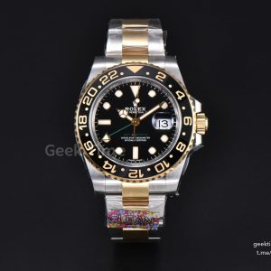 GMT Master II 116713 GRNR 40mm YG/SS Clean Black Bezel Black Dial Osyter Bracelet DD3186