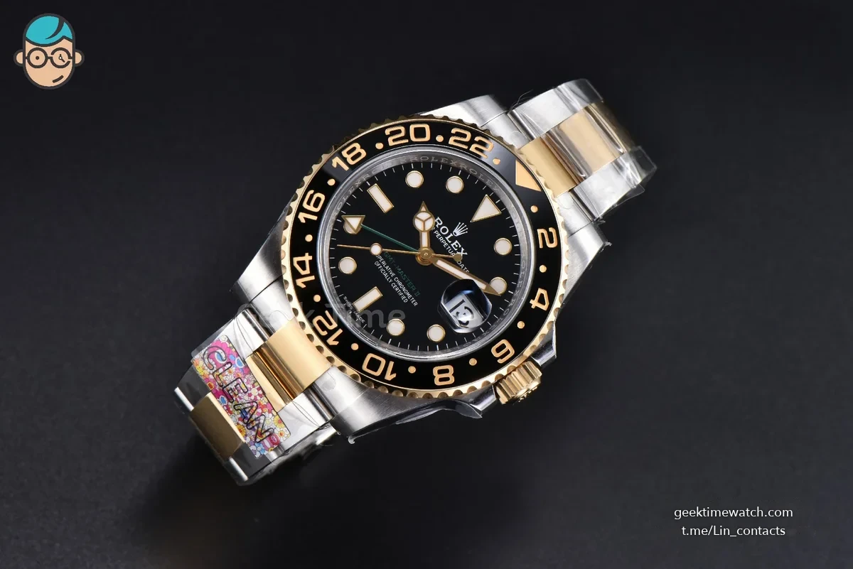 GMT Master II 116713 GRNR 40mm YG/SS Clean Black Bezel Black Dial Osyter Bracelet DD3186