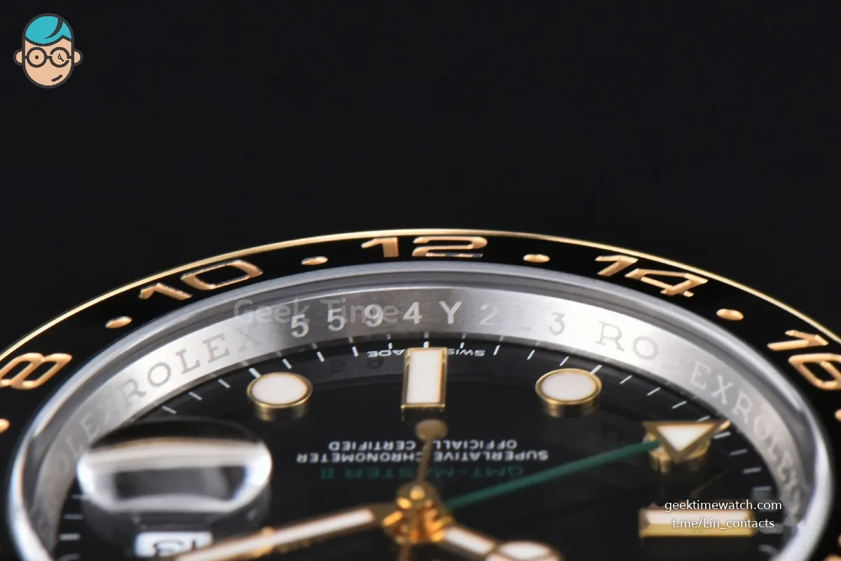 GMT Master II 116713 GRNR 40mm YG/SS Clean Black Bezel Black Dial Osyter Bracelet DD3186