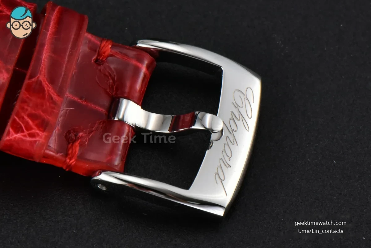 Happy Sport Automatic RG/SS 33mm HWF White Dial Red Leather Starp A2892