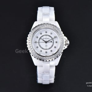 J12 38mm XF White Ceramic White Dial Diamond Marker Ceramic Bracelet 9015