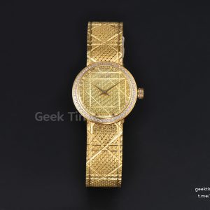 La D My Dior 25mm K11F Diamond Gold Dial Quartz