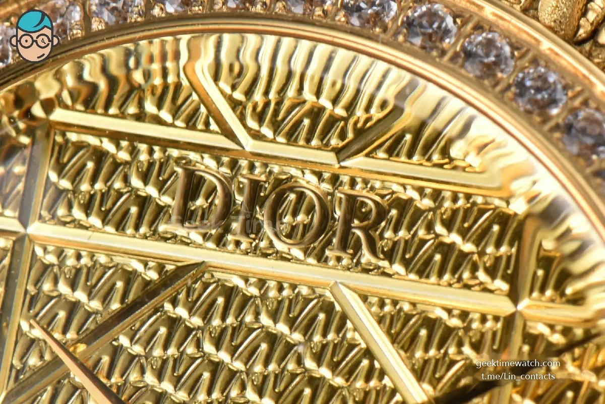La D My Dior 25mm K11F Diamond Gold Dial Quartz