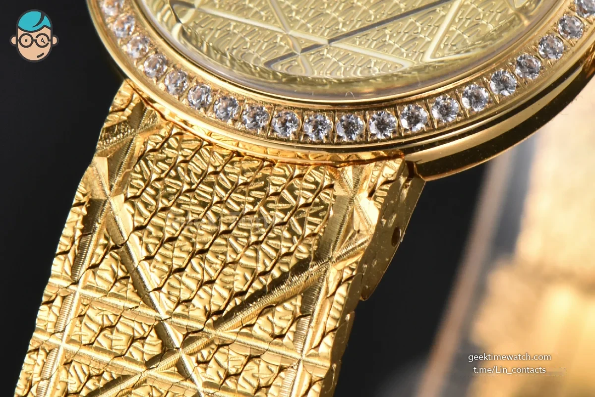 La D My Dior 25mm K11F Diamond Gold Dial Quartz