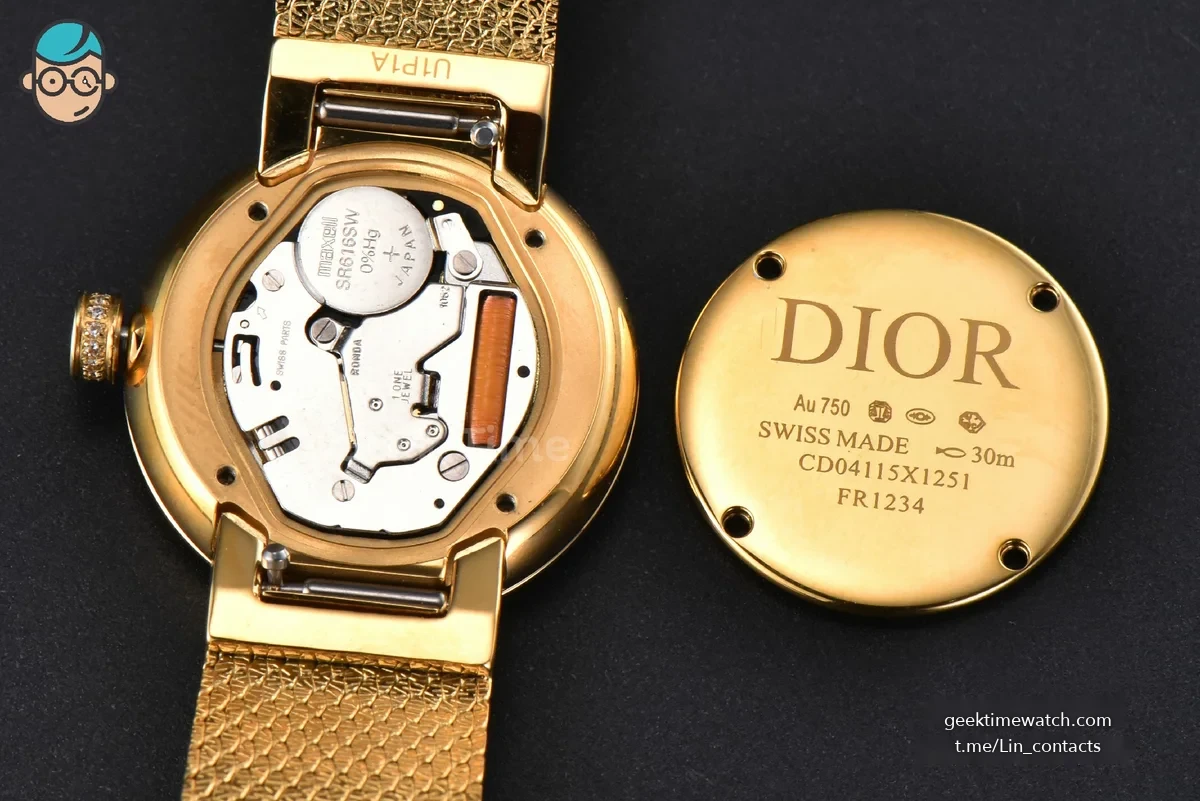 La D My Dior 25mm K11F Diamond Gold Dial Quartz