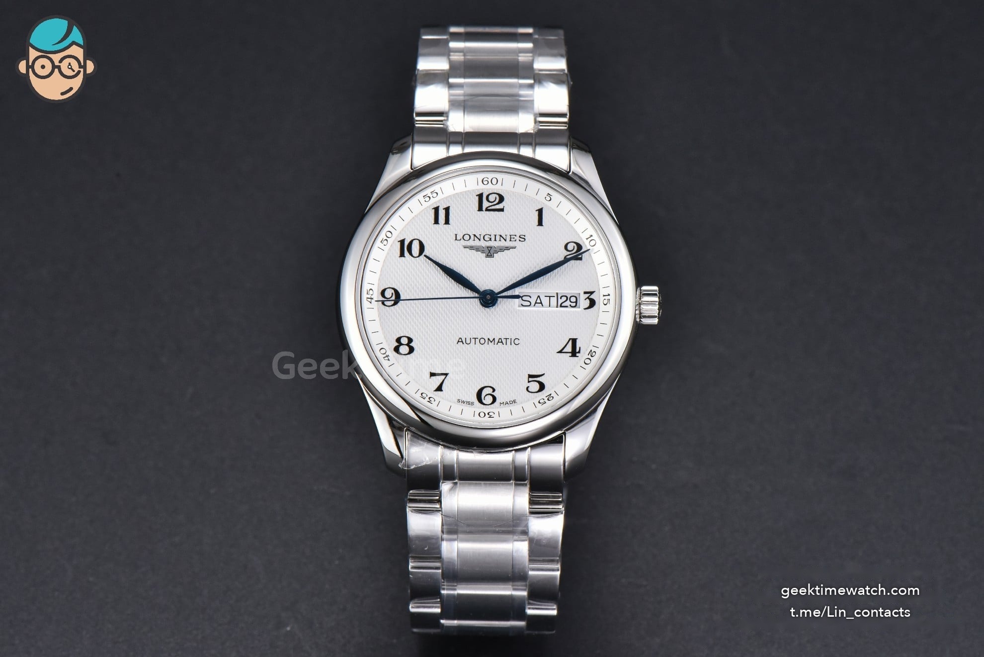 Longines Master Automatic 40mm LGF White Dial SS Bracelet