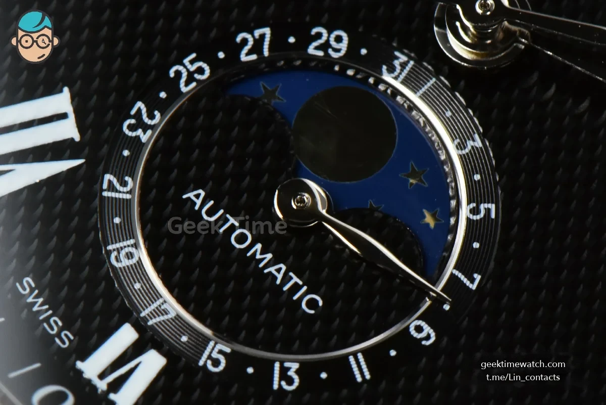 Longines Master Moonphase 40MM GF Black Dial Roma Marker SS Bracelet A899