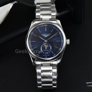 Longines Master Moonphase 40MM GF Blue Dial Stick Marker SS Bracelet A899
