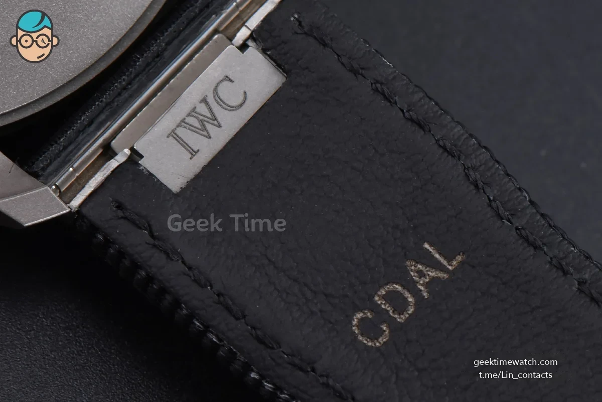 Mark XX IWC328201 V7F 40MM Ti Case Black Dial Black Leather Strap A2892