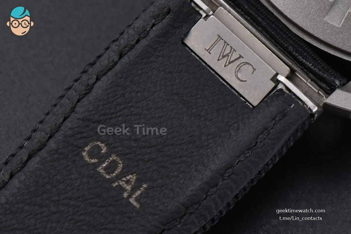 Mark XX IWC328201 V7F 40MM Ti Case Black Dial Black Leather Strap A2892
