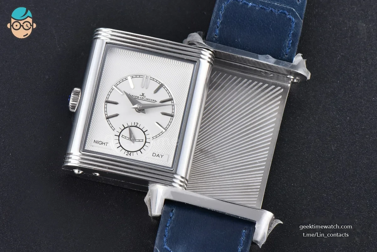 Master Reverso Tribute Small Seconds MGF 30x47MM Blue Dial Blue Leather Strap A854A