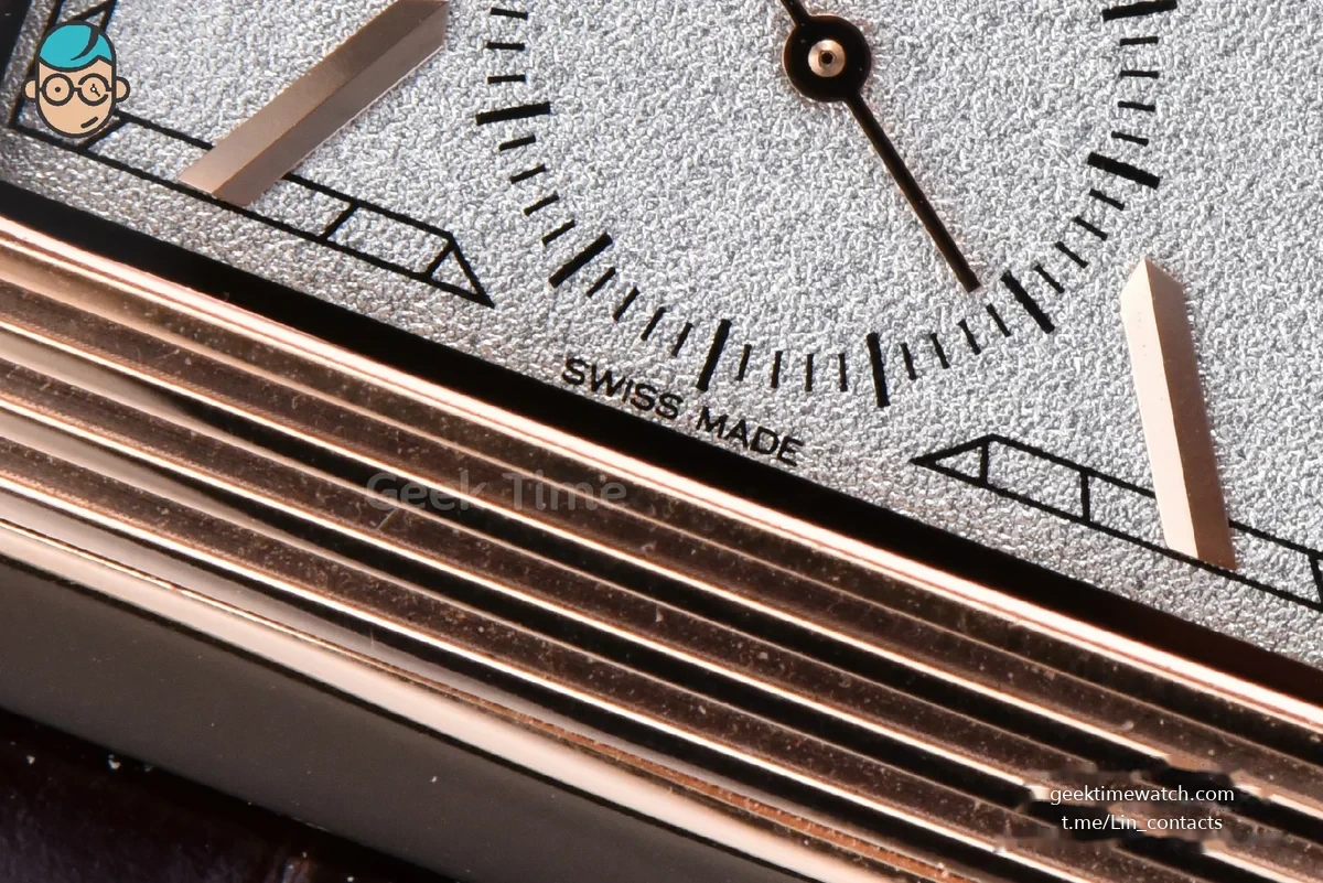 Master Reverso Tribute Small Seconds MGF 30x47MM RG White Dial Brown Leather Strap A854A