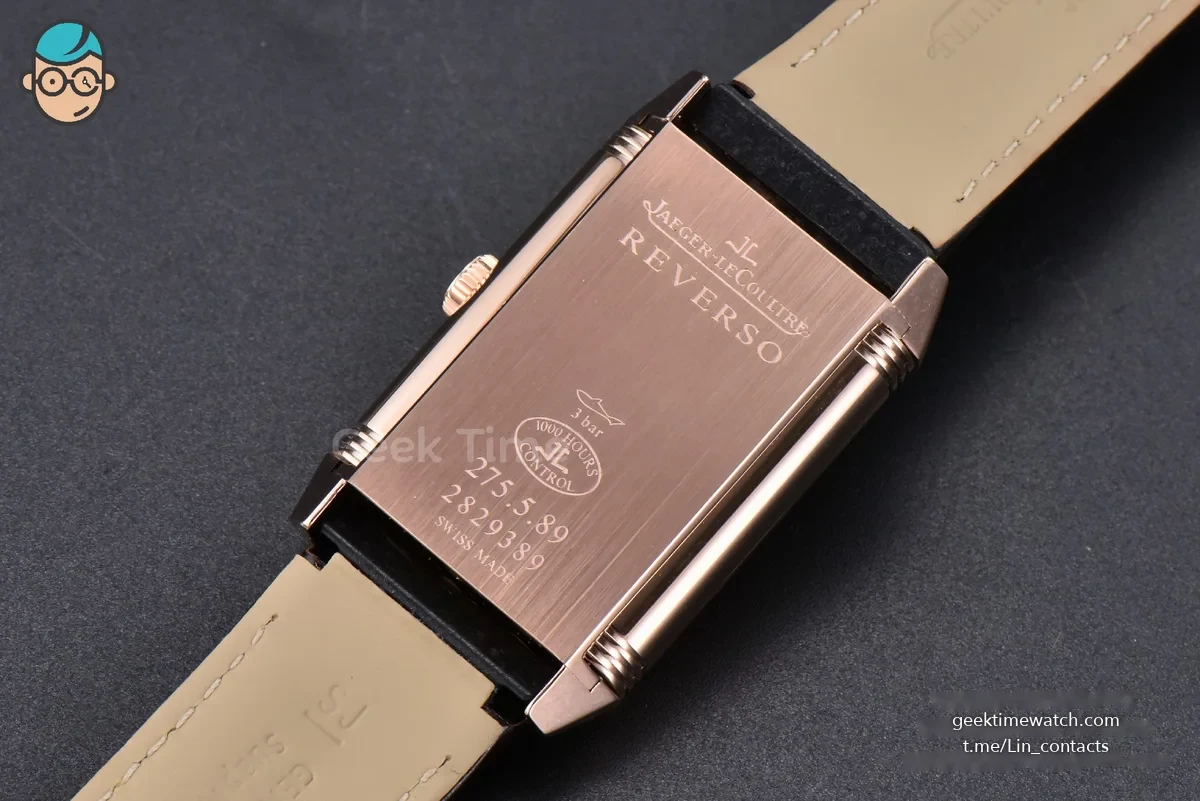 Master Reverso Tribute Small Seconds MGF 30x47MM RG White Dial Brown Leather Strap A854A